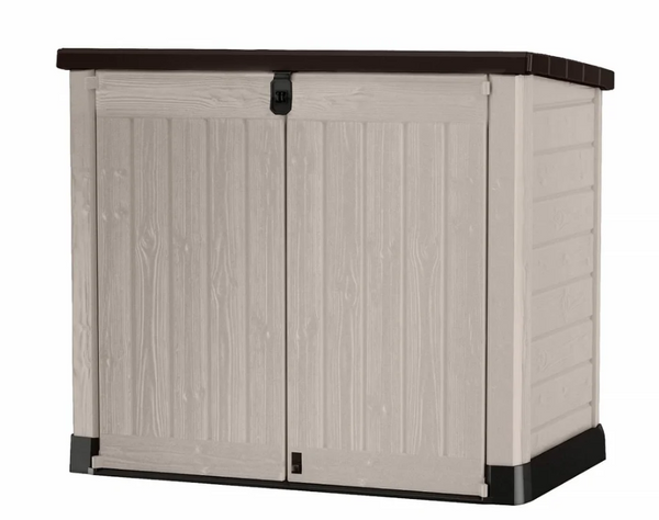 Keter Store It Out Midi Outdoor Plastic Garden Storage Shed - Beige/Brown