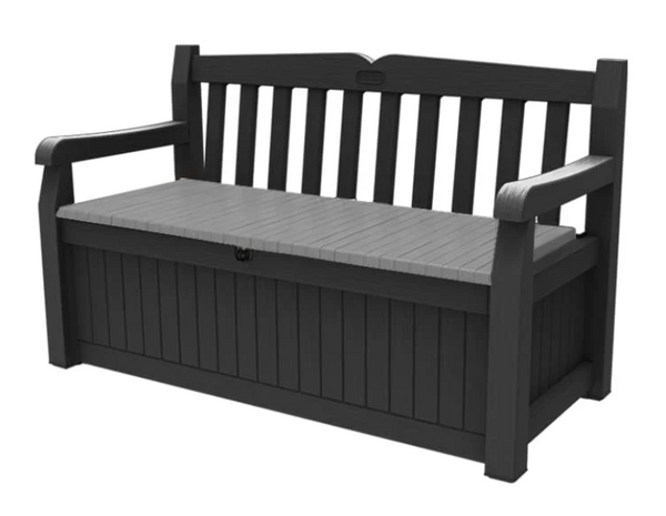 Keter Eden Bench 265L Outdoor 60% recycled Garden Furniture Storage Box